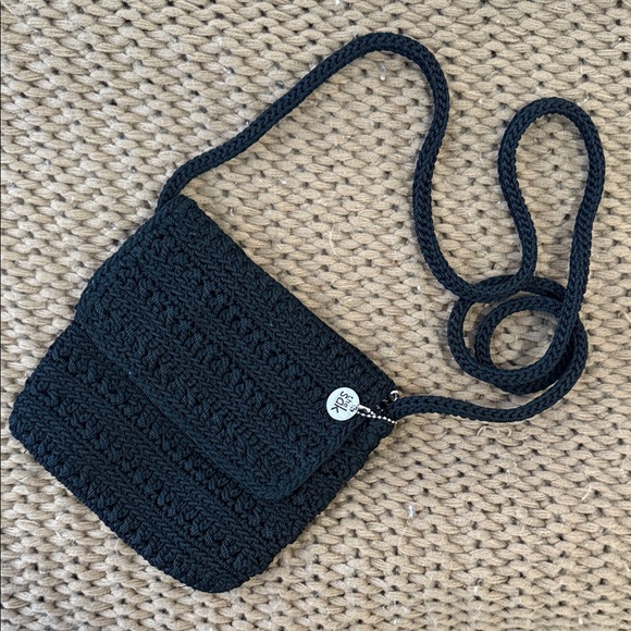 The Sak Black Crochet Crossbody Bag - Picture 1 of 1